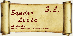 Šandor Lelić vizit kartica